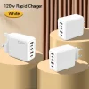 120W PD 5 Port USB Charger Fast Charging QC3.0 USB C Type C Mobile Phone Charger For iPhone Huawei Samsung Xiaomi Quick Charge - Image 4