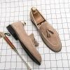 2024 Elegant Shoes Men Classic Dress Loafers Men Brand Shoes Tassel Suede Party Leather Shoes Fashion Italy Luxury Designer Shoe - Image 2