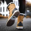 Fashion Men's Winter Boots Warm Fur High-top Snow Boot Men Waterproof Leather Platform Boots Outdoor Non-slip Men Winter Shoes - Image 5