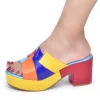 Latest Multicolor Wedding Bridal Shoes Open Toe Platform Sandals for Women Italian Lady Shoes Women's Shoes for Elegant Parties - Image 3