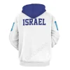 Israel Country Flag 3D Hoodie Polyester Cool Men Women Harajuku Sweatshirt Unisex Casual Pullover Hoodies Custom Name - Image 3