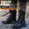 New Fashion 2024 Men Boots Safety Shoes Security Steel Toe Cap Military Boots Working Steel Toe Anti-Smashing Men's Work Boots - Image 6