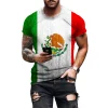 Mexico Eagle Pattern T Shirt For Men Fashion 3D Printing O-neck Tees Hip Hop Harajuku Short Sleeve T-shirt Oversized Casual Tops - Image 2