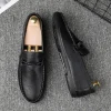 Luxury Leather Men Shoes Casual Soft Men Loafers Handmade Moccasins Breathable Slip on Boat Shoes Zapatos Hombre 2024 - Image 4