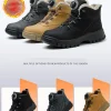 Men Safety Boots Women Autumn Winter Rotating Buttons Steel Toe Work Boots Indestructible Protective Work Safety Shoes - Image 5