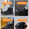 Men Safety Boots Women Autumn Winter Rotating Buttons Steel Toe Work Boots Indestructible Protective Work Safety Shoes - Image 2