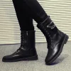 Men Boots Increasd Ankle Boots Metal Side Zipper Men's Boots British Male Motorcycle Boots Quality Mid-Carf Cotton Winter Shoes - Image 6