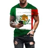 Mexico Eagle Pattern T Shirt For Men Fashion 3D Printing O-neck Tees Hip Hop Harajuku Short Sleeve T-shirt Oversized Casual Tops - Image 3