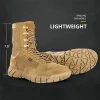 Lightweight Man Tactical Military Boots Combat Anti-Collision Training Lace Up Waterproof Outdoor Hiking Breathable Army Shoe - Image 4