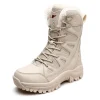 New High Top Men's Boots Waterproof Winter Boots Warm Plush Snow Boots Men Lace Up Casual Anti-Slip Ankle Boots Army Work Boots - Image 4