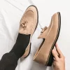 2024 Elegant Shoes Men Classic Dress Loafers Men Brand Shoes Tassel Suede Party Leather Shoes Fashion Italy Luxury Designer Shoe - Image 4