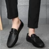 Luxury Leather Men Shoes Casual Soft Men Loafers Handmade Moccasins Breathable Slip on Boat Shoes Zapatos Hombre 2024 - Image 3