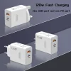 120W Fast Charger USB Type C PD Cable Fast Charging Quick Charge 3.0 Adapter For iPhone Xiaomi Samsung Oneplus Pixel Cellphones - Image 2