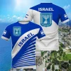 Israel Flag Men's T-shirt 3D Print Israelis National Emblem T Shirt For Men Short-sleeved Oversized Sports Male Clothing Tops - Image 6