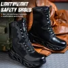 New Fashion 2024 Men Boots Safety Shoes Security Steel Toe Cap Military Boots Working Steel Toe Anti-Smashing Men's Work Boots - Image 5