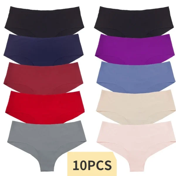 10pcs/set Women's Panties Free Shipping Underwear for Women Silk Female Lingerie 10 PCS/ Pack Underpants 10 pieces Drop Shipping