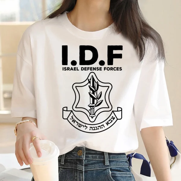 Israel Tee women designer Y2K Tee female anime clothing