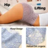 FINETOO Women High Waist Underpants Lace Floral Briefs Sexy Hollow Out Panties Female Solid Color Perspective Lingerie Intimates - Image 5