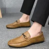 Luxury Leather Men Shoes Casual Soft Men Loafers Handmade Moccasins Breathable Slip on Boat Shoes Zapatos Hombre 2024 - Image 6