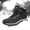 Outdoor Non-slip Man Snow Boots 2024 Thickened Warm Men Casual Shoes Winter Hiking Shoes Plus Velvet Large Size Waterproof Boots - Image 2