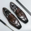 Men's Shoes Luxury Tassel Leather Shoes Formal Shoes for Men Oxfords Male Wedding Party Office Business Slip-On Driving Shoes - Image 2