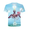 Men T Shirts Heavy Metal Rock Music 3D Printed Round Neck Summer Hip Hop Skulls Short Sleeve Tops Streetwear Fashion Clothing - Image 2