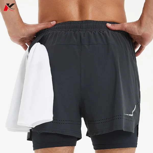 New Men's Running Shorts Quick-drying Fitness Black Fitness Shorts Men New Sport Workout Training Bodybuilding Short Pants Y32