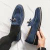 2024 Elegant Shoes Men Classic Dress Loafers Men Brand Shoes Tassel Suede Party Leather Shoes Fashion Italy Luxury Designer Shoe - Image 3