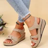 Women Sandals Soft Stitching Ladies Sandals Comfortable Flat Sandals Women Open Toe Beach Shoes Woman Footwear Sandalias Treking - Image 2