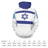 Israel Country Flag 3D Hoodie Polyester Cool Men Women Harajuku Sweatshirt Unisex Casual Pullover Hoodies Custom Name - Image 2