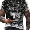 Summer Men T Shirts Christian Religion Jesus Printed Casual Vintage Short Sleeve Tee Shirt Harajuku Streetwear Oversized Tops - Image 2