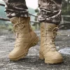 2022 New Men Work Safty Shoes Men's Boots Outddor Hiking Leather Waterproof Desert Boot Combat Ankle Boots Men Work Men's Shoes - Image 3